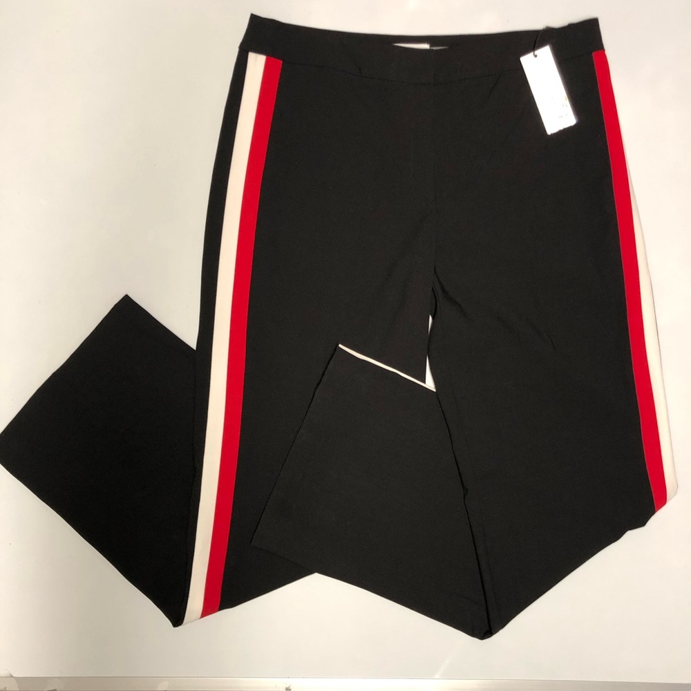Calvin Klein straight leg Women’s Black Side-Stripe  Pants Size 12